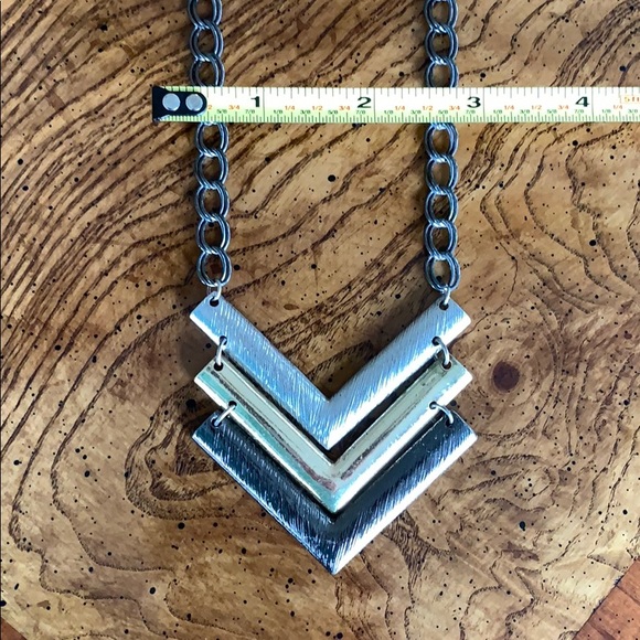 Mixed Metal Arrow Necklace - Picture 5 of 7